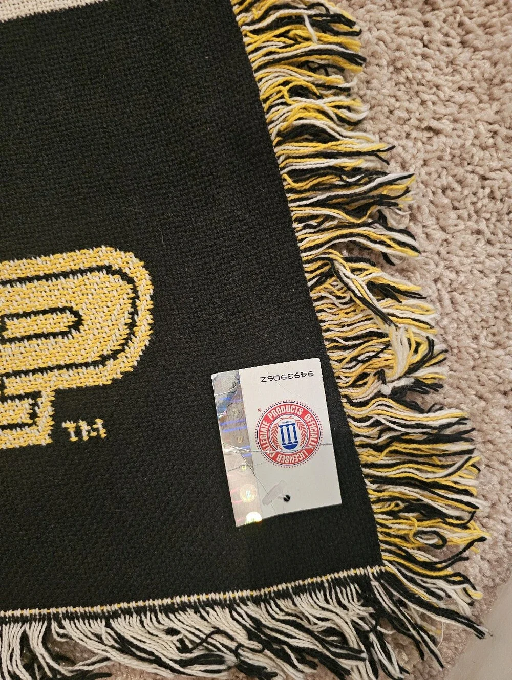 Vintage Vtg NWT Purdue University Woven Tapestry